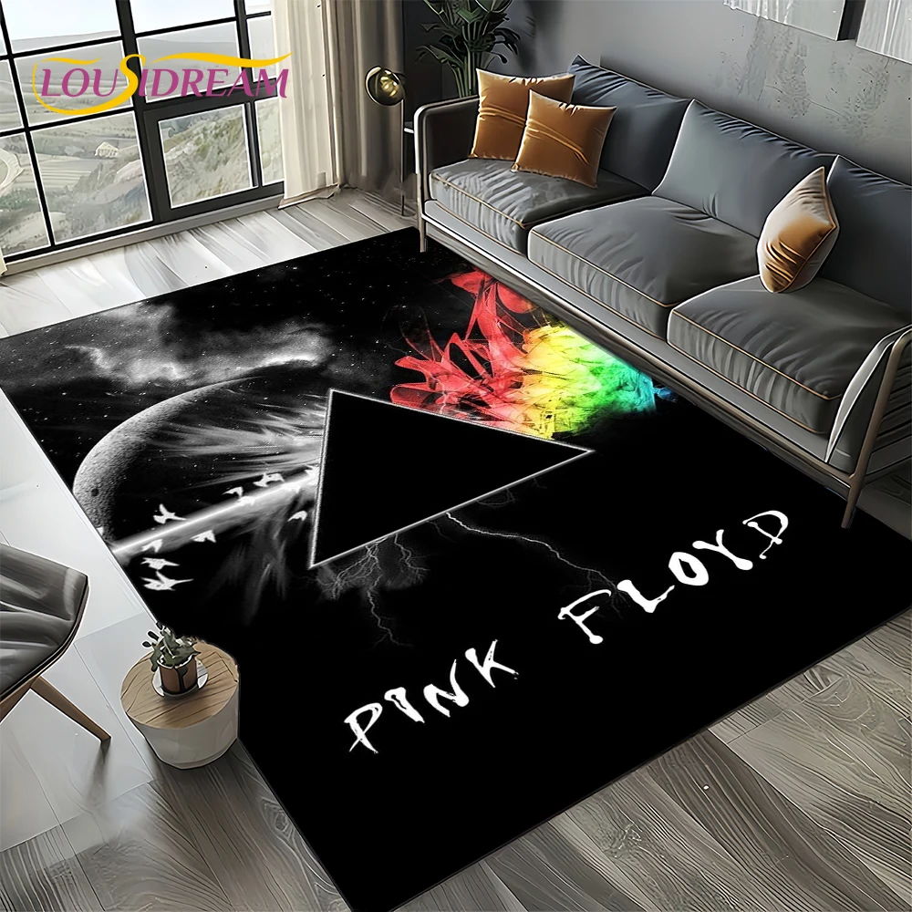Home Textiles Sale - พรมลายวงดนตรี 3 มิติ สีชมพู F-Floyd สำหรับตกแต่งบ้าน
