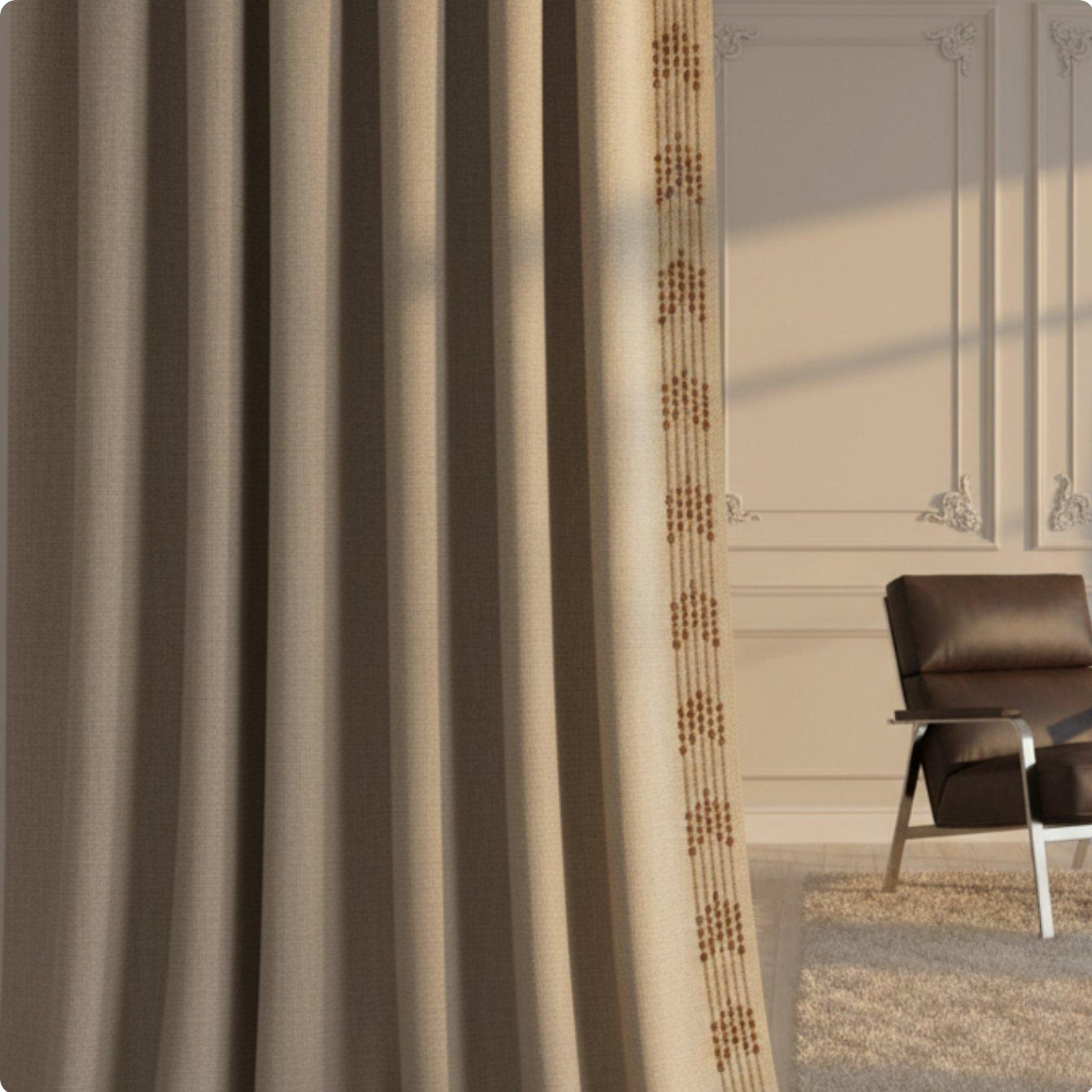 Home Textiles Luxury Curtains - ริบบิ้นตกแต่งขอบผ้าม่านแบบมีขอบสำหรับตกแต่งขอบเฟอร์นิเจอร์และสิ่งทอในบ้าน งานเย็บ DIY หรูหรา ทำจากอะคริลิกและผ้าฝ้าย