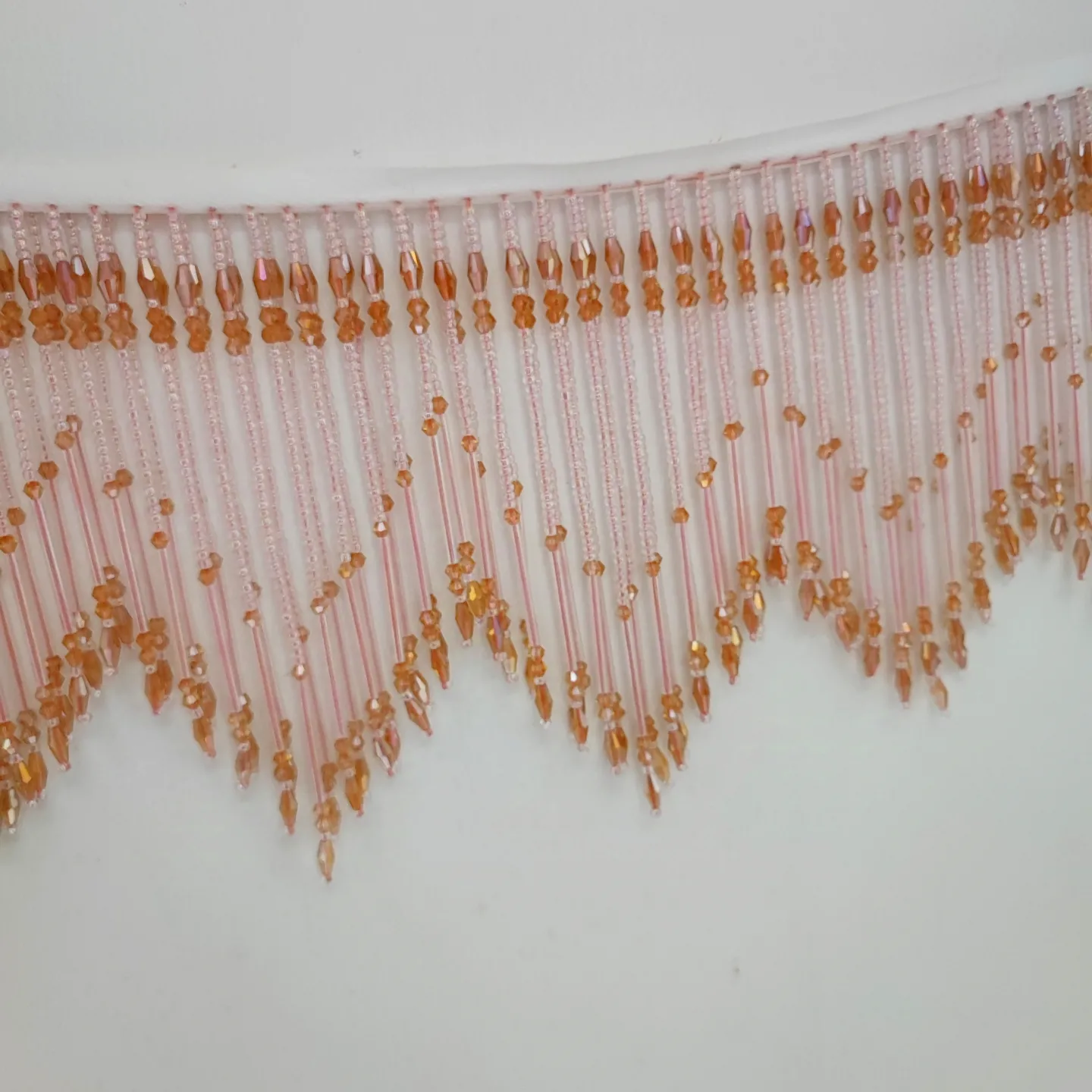 Home Textiles Luxury Curtains - งานฝีมือประดับพู่ลูกปัด ตกแต่งด้วยคริสตัลหรูหราสำหรับผ้าม่าน โคมไฟ ของตกแต่งบ้าน ความยาวและสีตามสั่ง
