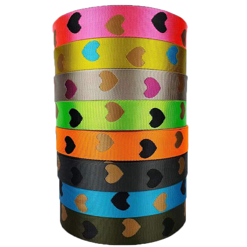 Home Textiles Sale - คุณภาพสูง 2 นิ้วการออกแบบรูปแบบความรัก Jacquard Webbing ขายร้อน