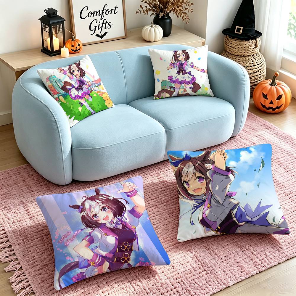 Home Textiles Week - ปลอกหมอนพิมพ์ลายสองด้าน ลายอนิเมะ Uma Musume S-Special Week