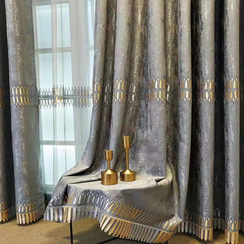 ผ้าม่านกันแสงปักลายหรูหรา สไตล - Home Textiles Luxury Curtains บทวิจารณ์และราคา