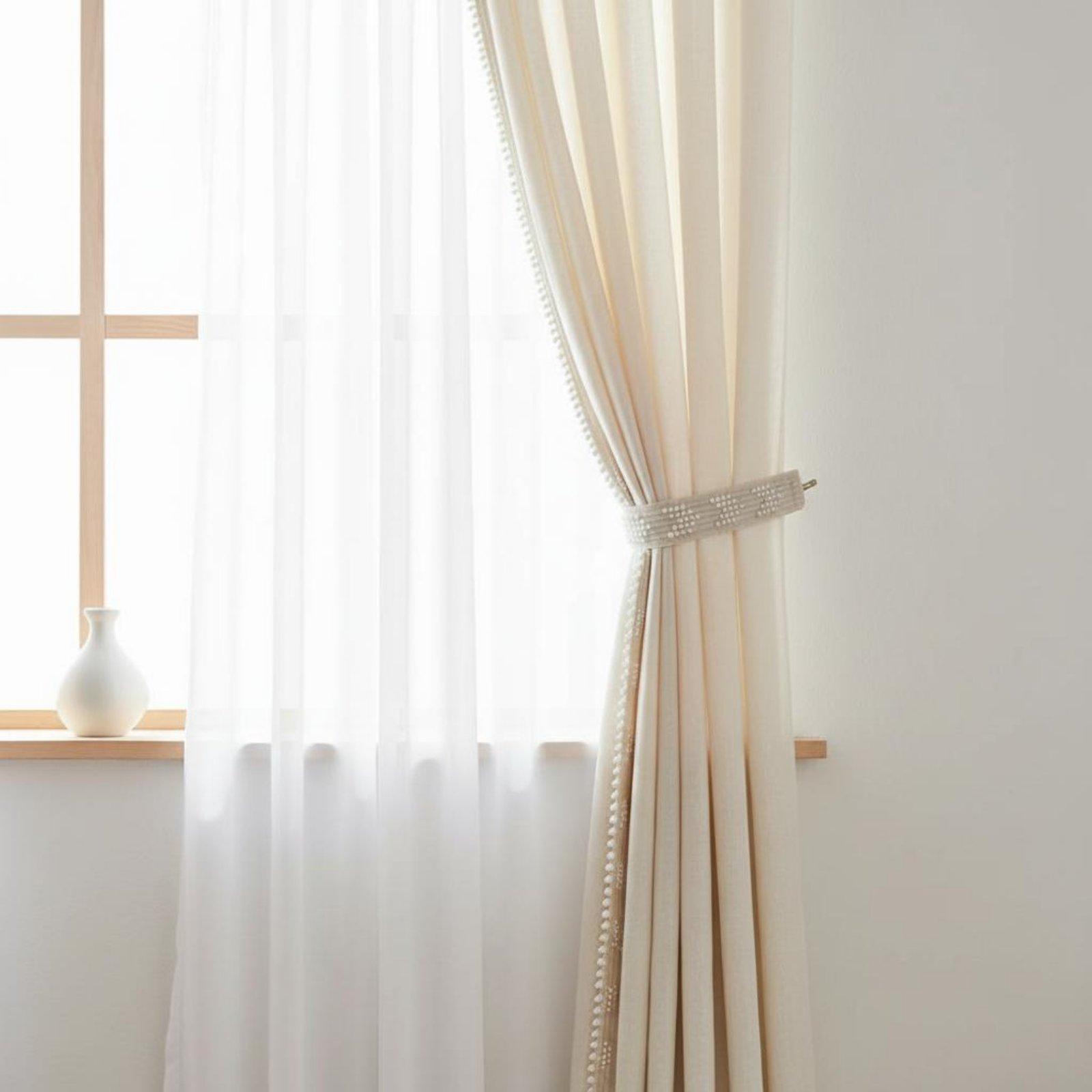 ริบบิ้นตกแต่งขอบผ้าม่านแบบมีขอ - Home Textiles Luxury Curtains บทวิจารณ์และราคา