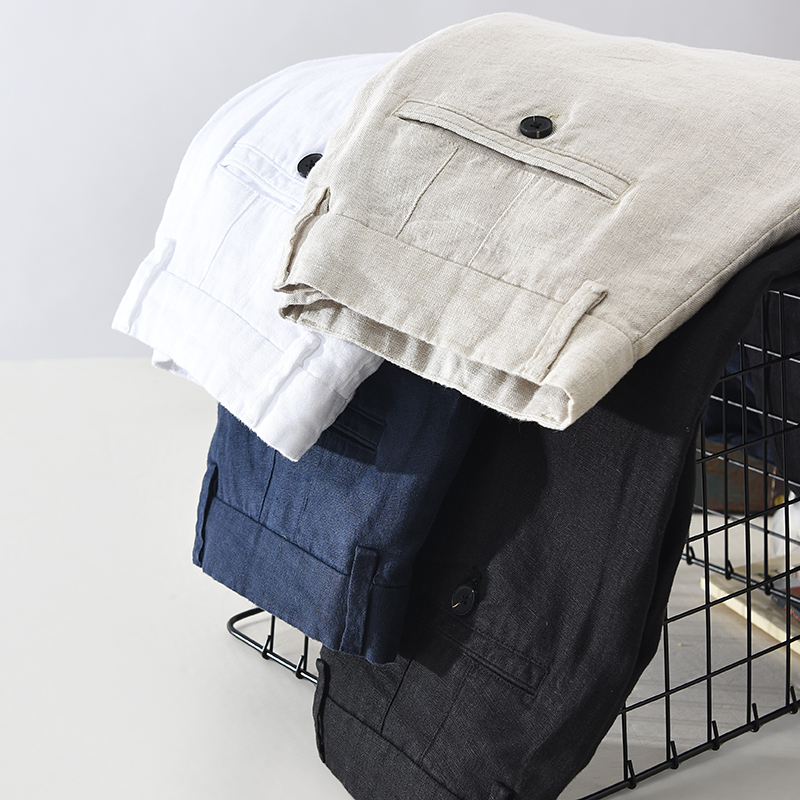 กางเกงลำลองผ้าลินินผู้ชายสไตล์ - Home Textiles Store บทวิจารณ์และราคา