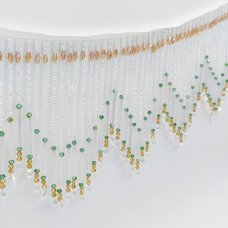 งานฝีมือประดับพู่ลูกปัด ตกแต่ง - Home Textiles Luxury Curtains บทวิจารณ์และราคา